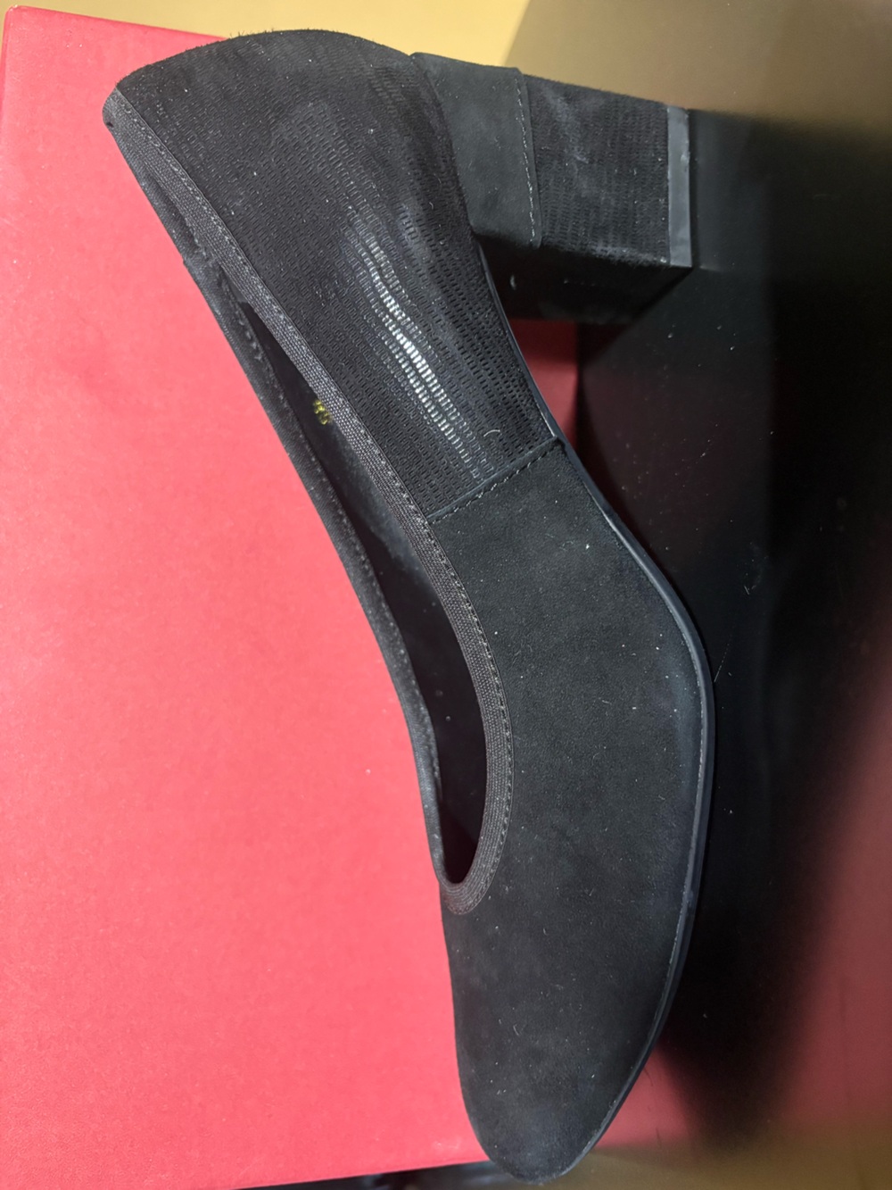 Vaneli Black Suede Debora Heels